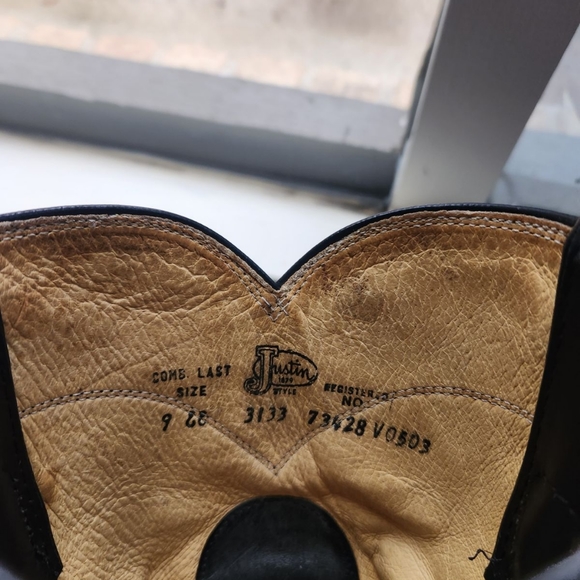 Justin Ropers Black Boots - Picture 4 of 5